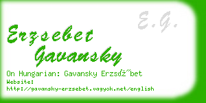 erzsebet gavansky business card